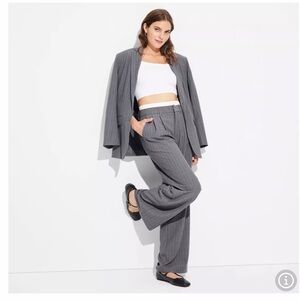 GUC Wild Fable Boxer Trouser Grey Pinstripe Pants Sz L